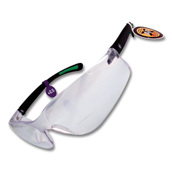 Fast Cap Bi-focal Safety Glasses With Lens ANSI Rated Z87.1, 2.5 Diopter