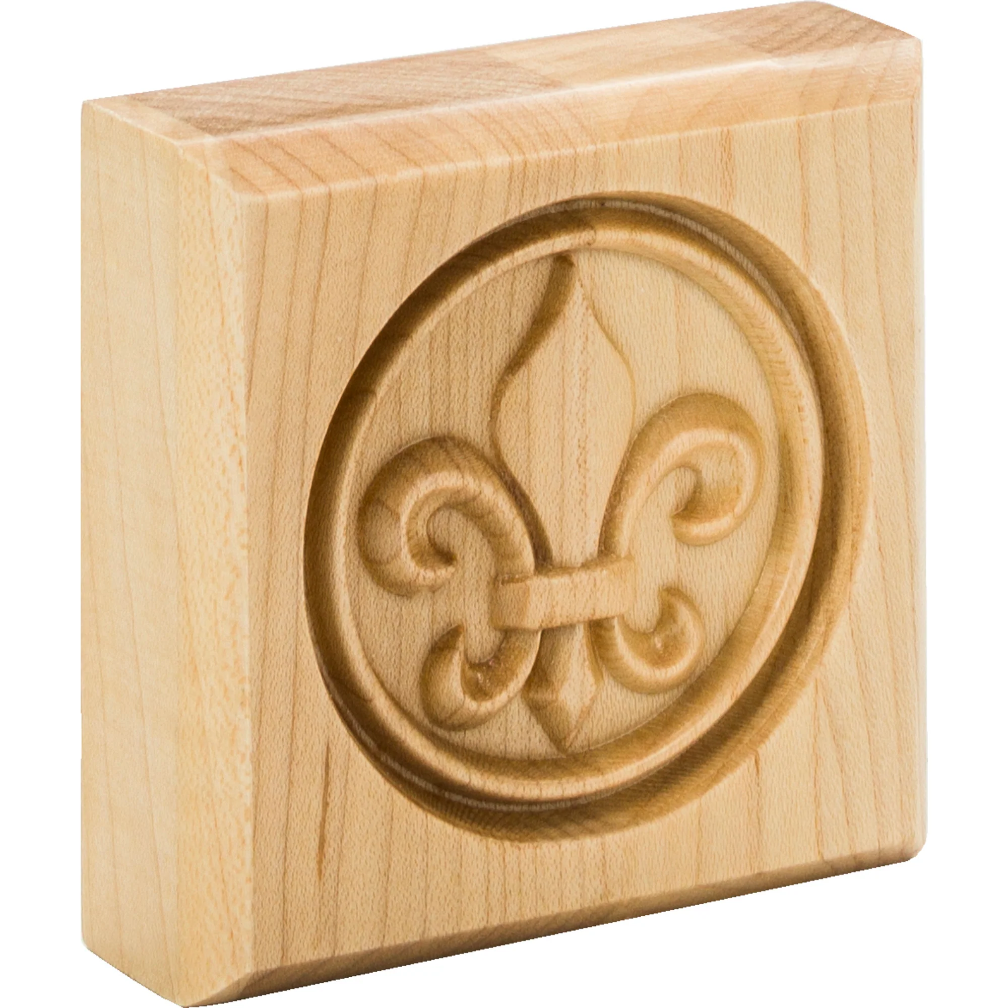 Hardware Resources Fleur-de-lis Rosette Maple 3″ Length