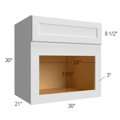 Wall Microwave 30 W X 30 H X 21 D (cut out max 28-1/2 x 19-3/4) – Luna Oak by Fabuwood