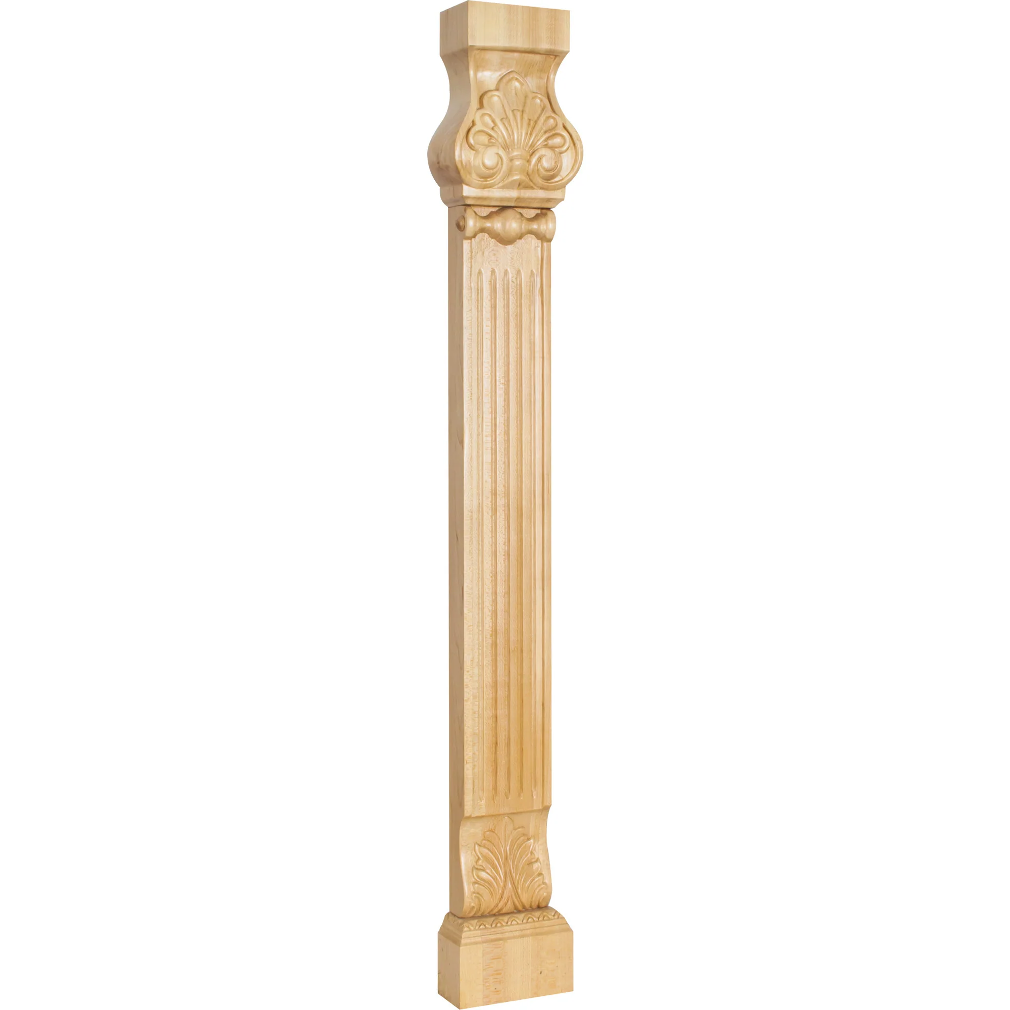 Hardware Resources Acanthus Shell Pilaster Leg Maple 35-1/2″ Length