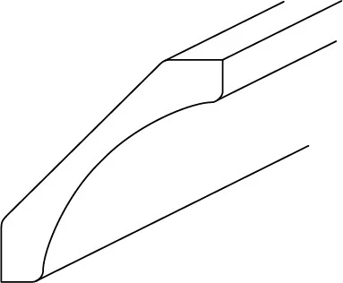 Cove Crown Molding 5 W X 96 H X 3/4 Th – Doric by TA Cabinetry