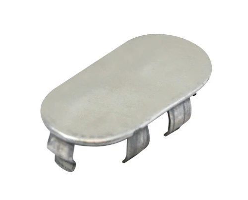 Closet Rod Endcaps For Oval Rod, Polished Chrome