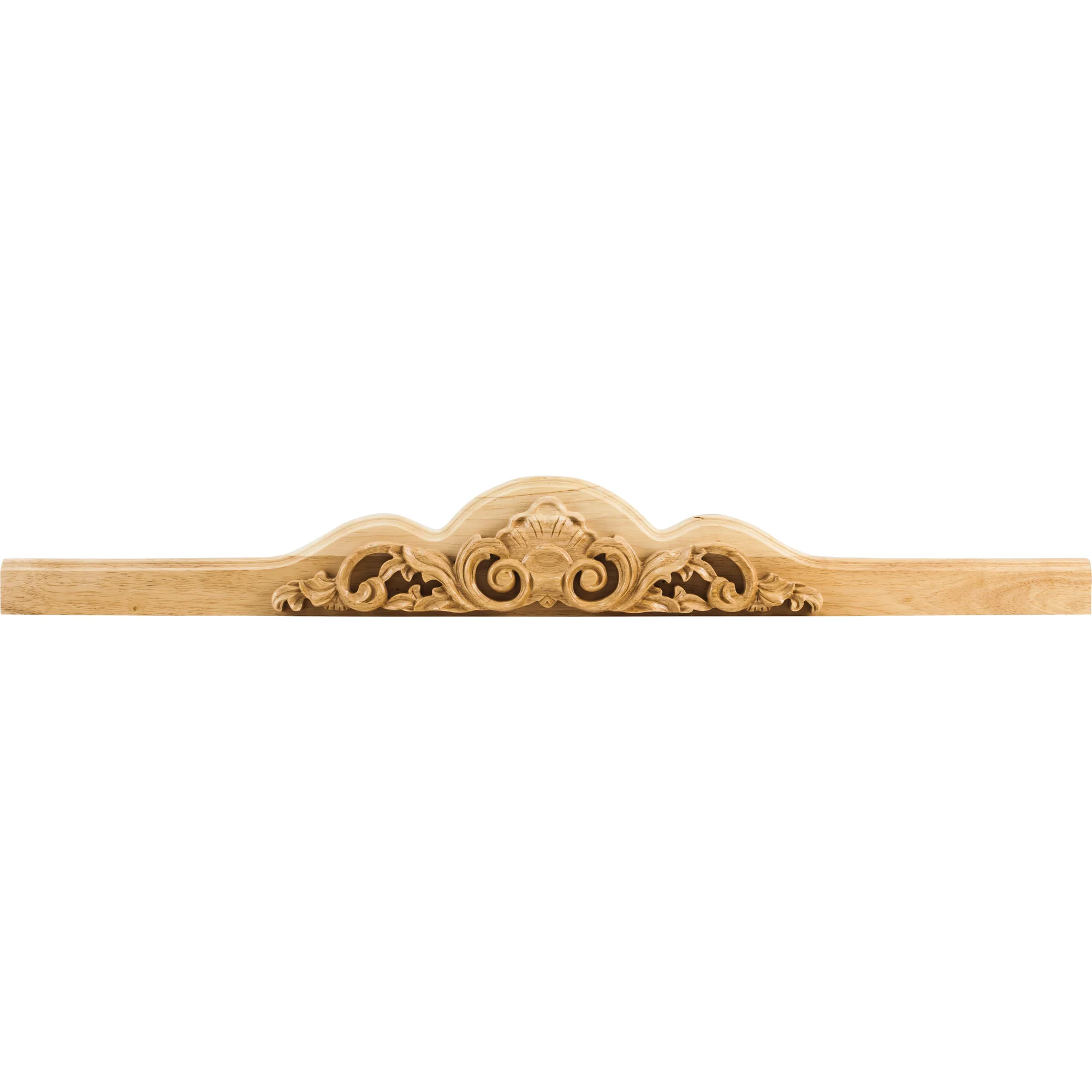 Hardware Resources Hand Carved Shell Valance Rubberwood 40″ Length