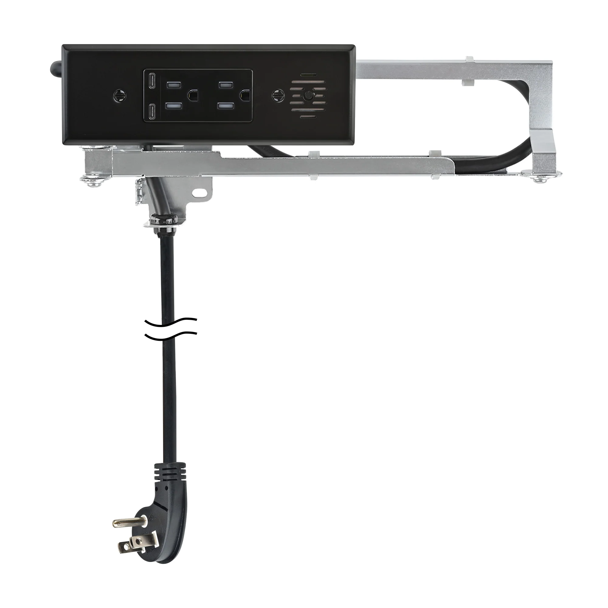 Docking Drawer Blade In-Drawer Outlet, (2) 65W Usb-C & (2) 15 Amp Ac, Black