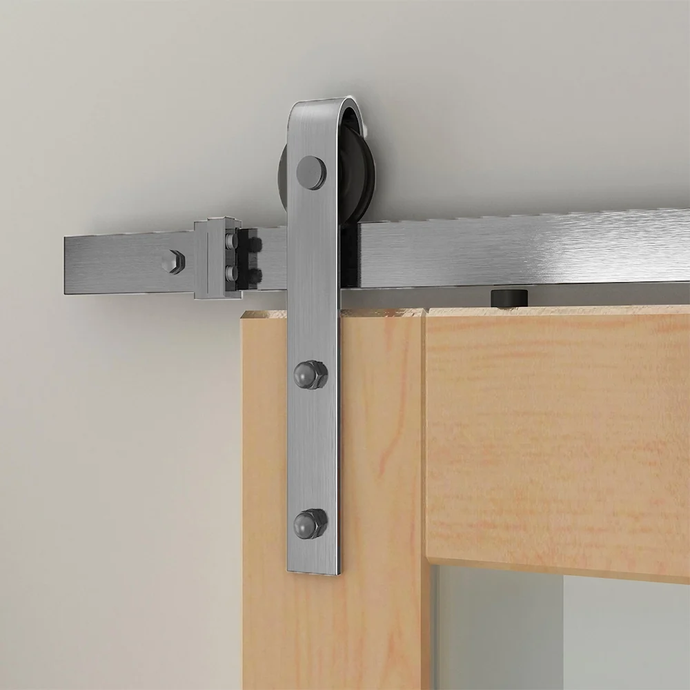 Designer Collection Hook Strap Rolling Door Hardware Door Kit, No, 78-3/4″