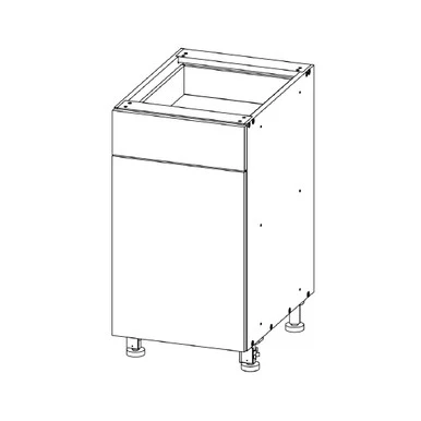 Base 15 W X 34-1/2 H X 18 D - Standard  Series by Open Air Cabinets (2 Pull-Outs)