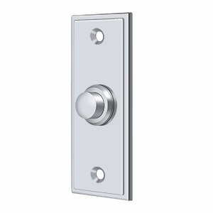 Deltana Bell Button Rectangular Dimensions 3-1/3″ x 1-1/3″ Chrome Contemporary Style