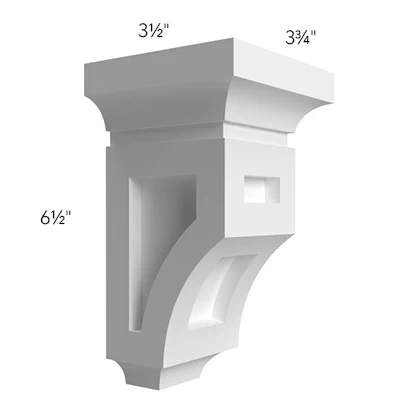 Small Mission Corbel 3-3/4 W X 6-1/2 H X 3-1/2 D – Nexus by Fabuwood