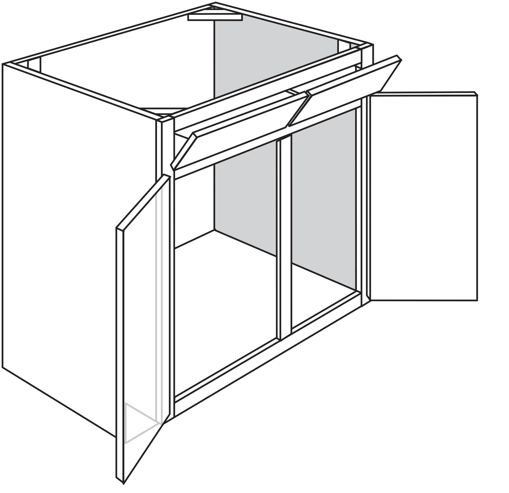 Sink Base w/ tilt-out 33 W X 34-1/2 H X 24 D – Trenton Slab by JSI