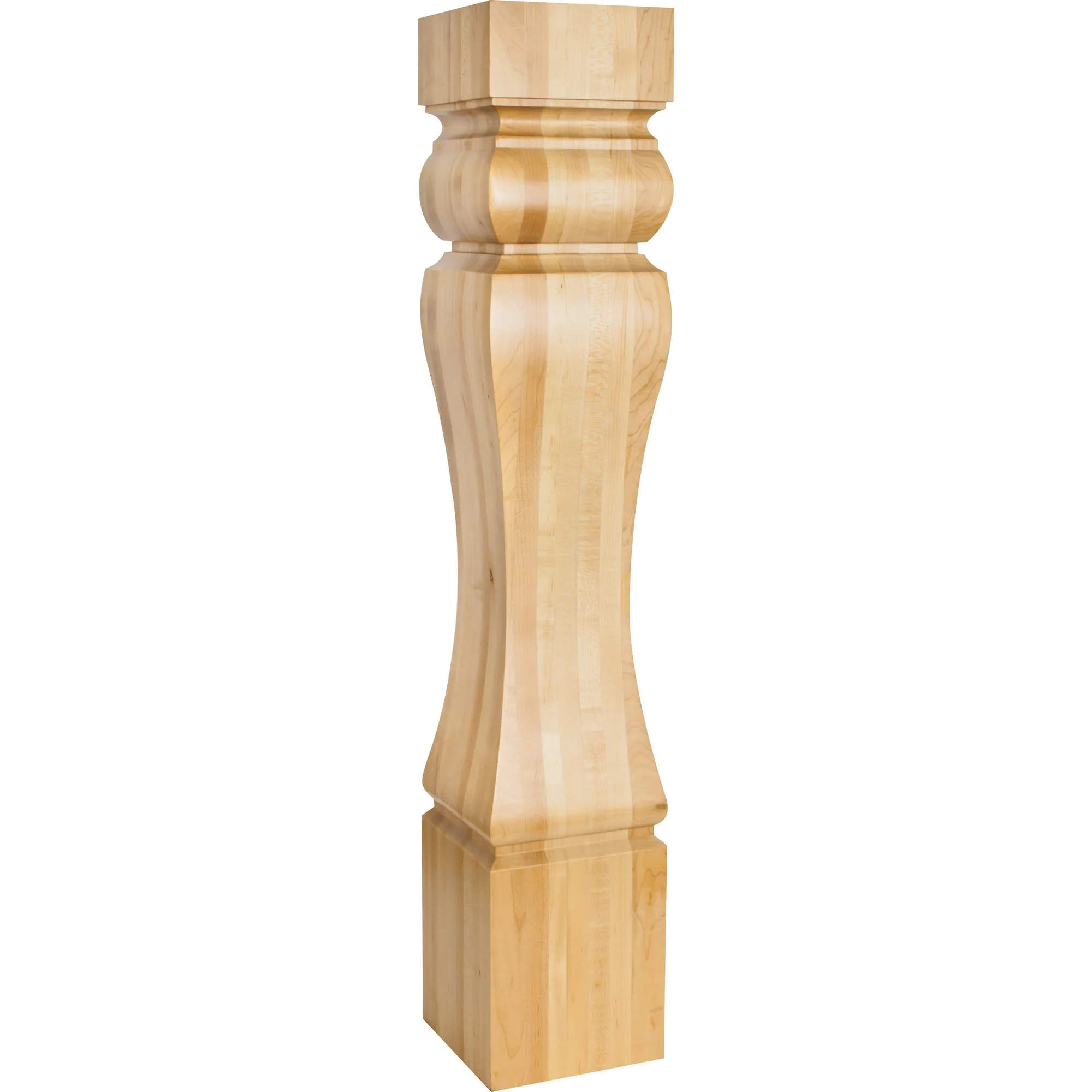 Hardware Resources Baroque Post Rubberwood 6-1/25″ Diameter