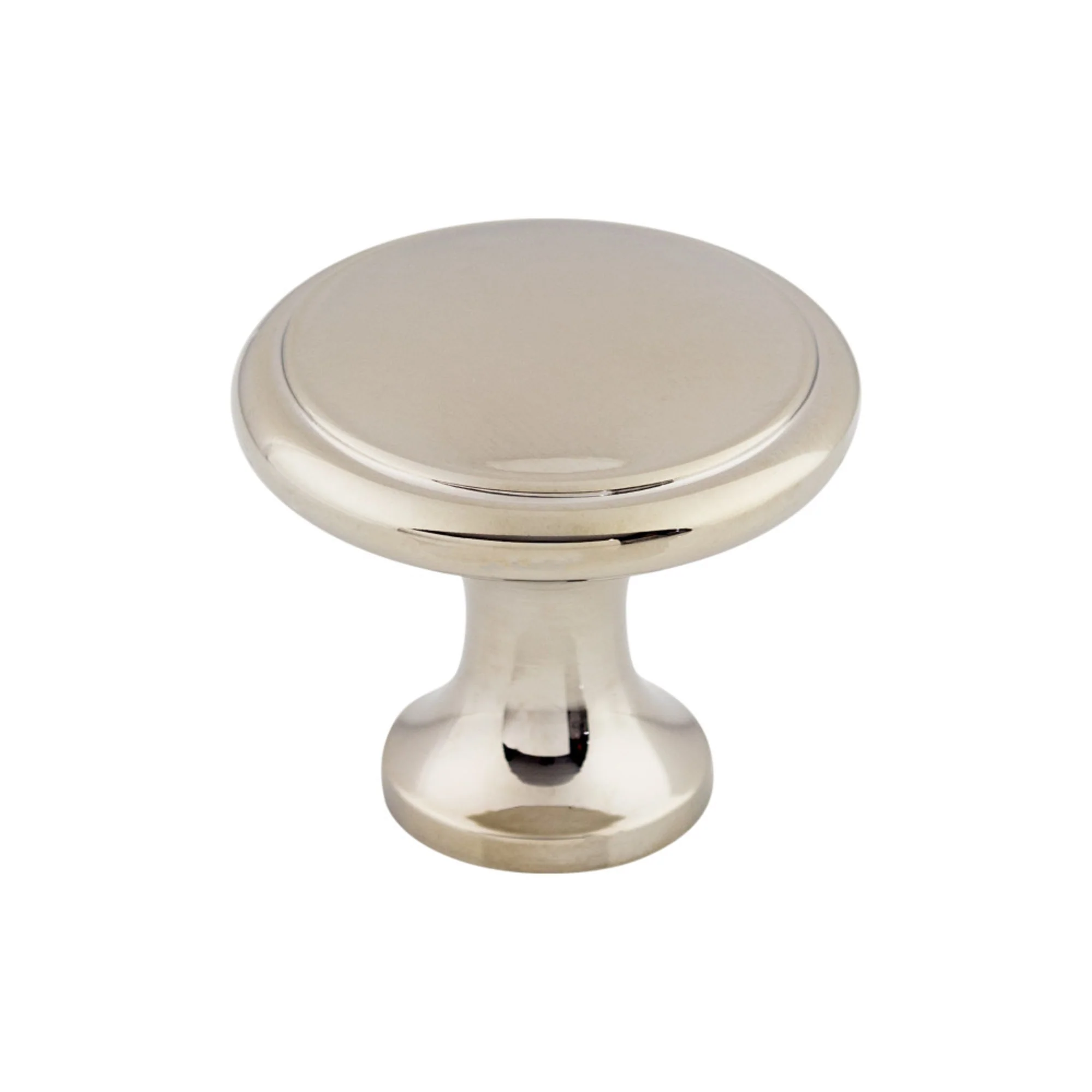 Top Knobs Asbury Knob Polished Nickel 1-1/8″ Diameter Ringed Style
