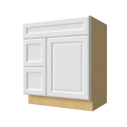 Vanity Sink w/Drawers on left 30 W X 34-1/2 H X 21 D- Hallmark Frost by Fabuwood