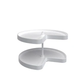 Rev-a-shelf Lazy Daisy Polymer Kidney Bottom Mount 2 Tray Lazy Susan, 28″