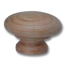 CSH OT Style Wooden Knob With 8-32 Machine Screw Insert Red Oak 1-3/4″ Diameter