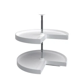 Rev-a-shelf Lazy Daisy Polymer Door Mount Pie Cut 2 Tray Lazy Susan, 28″