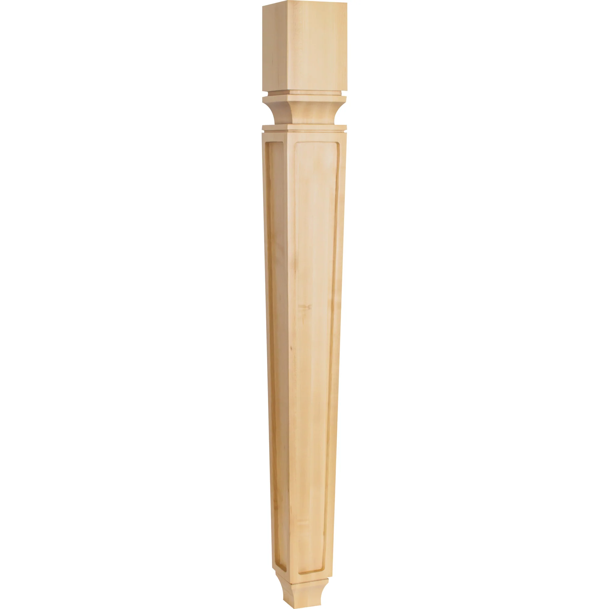 Hardware Resources Tapered Square Mission Post Hard Maple 35-1/2″ Length