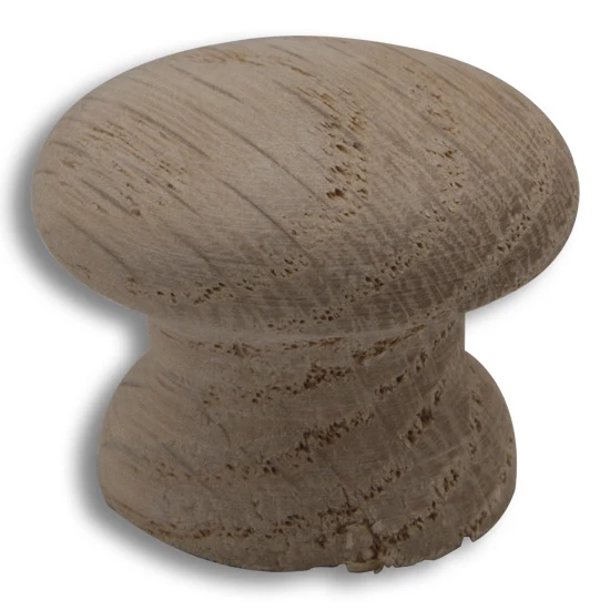 CSH Wooden Knob Red Oak 1″ Diameter 13/16″ Projection