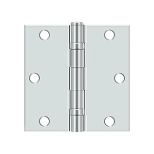 Deltana 33-1/2″ x 3-1/2″ x 1/4″ Square Hinge Residential Ball Bearing, Brushed Chrome
