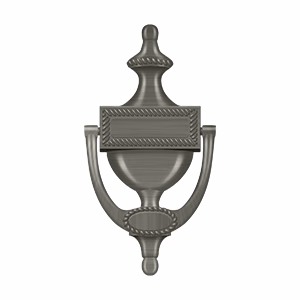 Deltana Victorian Rope Door Knocker, Antique Nickel