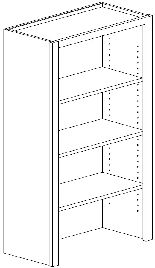 Desktop Bookcase 18 W X 48 H X 12 D – Denali Paint by Legend
