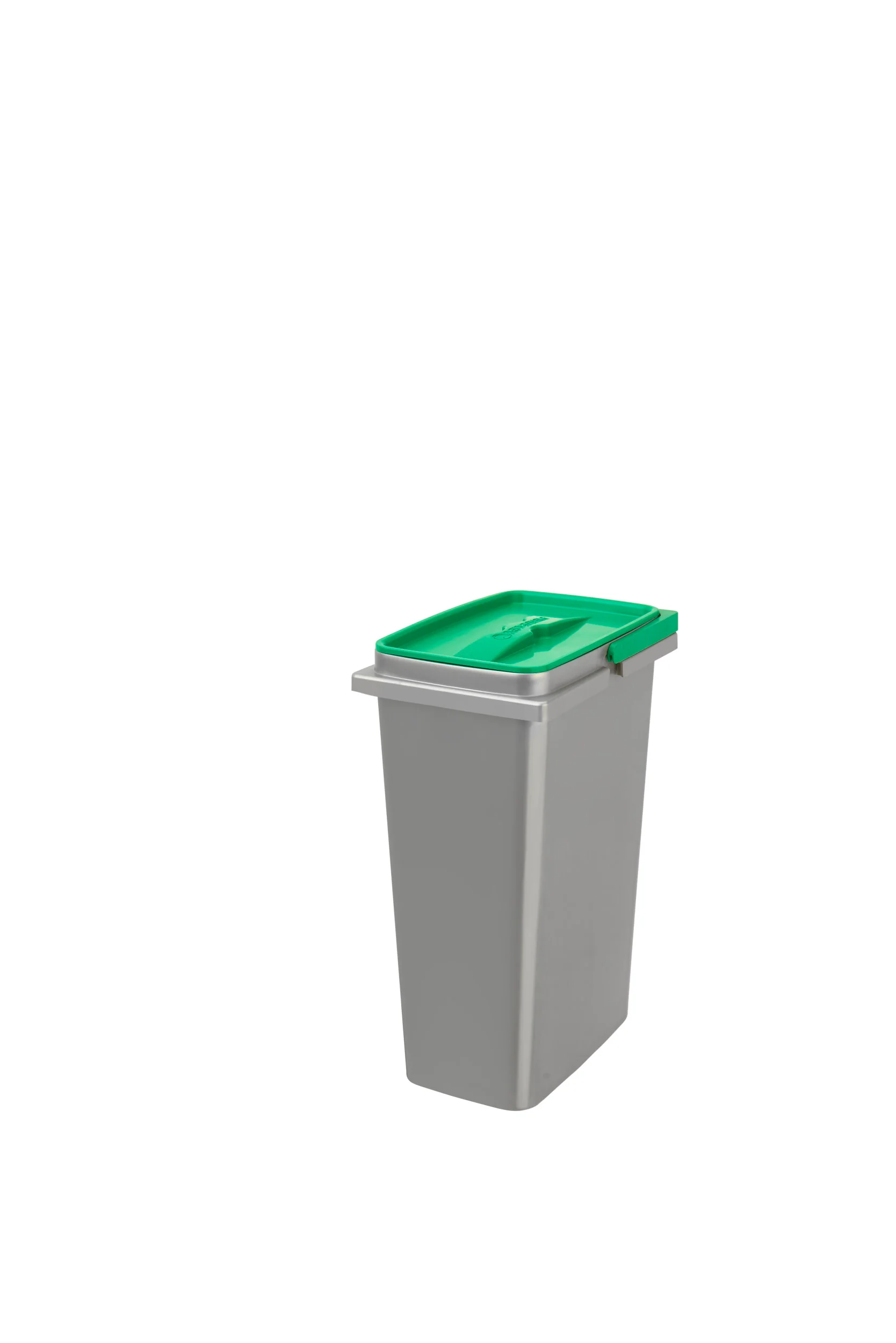 8 Liter Silver Polymer Replacement Waste Container W/ Lid For Rev-A-Shelf Pullouts
