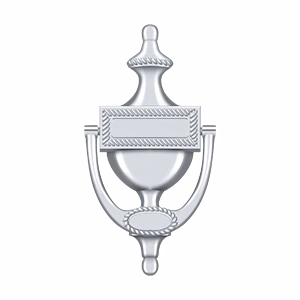 Deltana Victorian Rope Door Knocker, Chrome