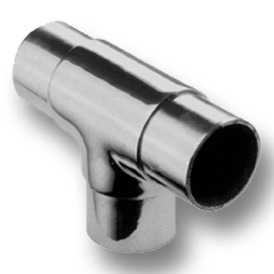 Flush Tee for 2″ Tubing Satin Stainless Steel