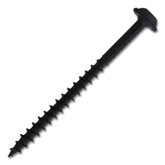 #8 Screw Round Washer Head Square Drive Coarse Thread Type 17 Point 2-1/4″ Black, Multiples of 100