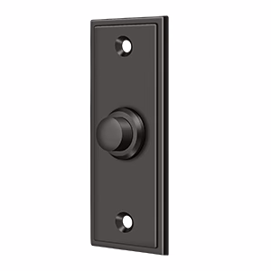 Deltana Bell Button Rectangular Dimensions 3-1/3″ x 1-1/3″ Oil Rubbed Bronze Contemporary Style