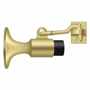 Deltana Floor Mount Bumper With Holder, Polished Brass, Wall Mount