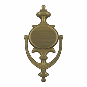Deltana Imperial Door Knocker, Antique Brass