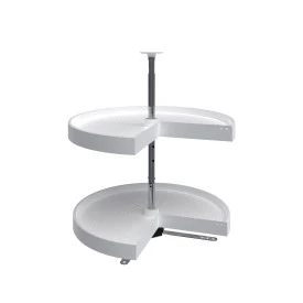 Rev-a-shelf Lazy Daisy Polymer Door Mount Pie Cut 2 Tray Lazy Susan, 24″