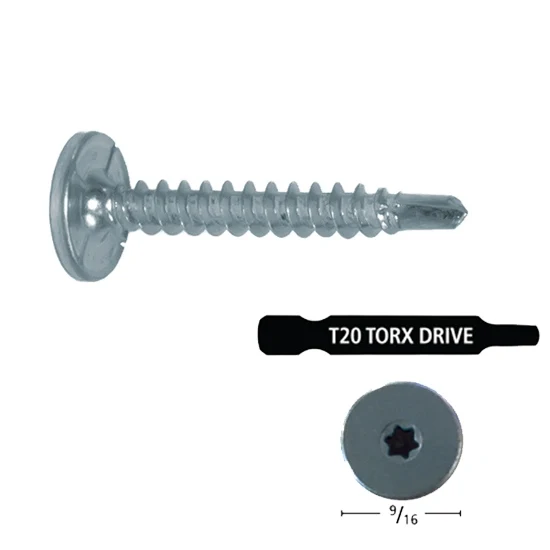#10 Power Head Screws Torx Drive With Nibs Zinc Finish 17 Type 1-1/2″ Length Multiples of 100