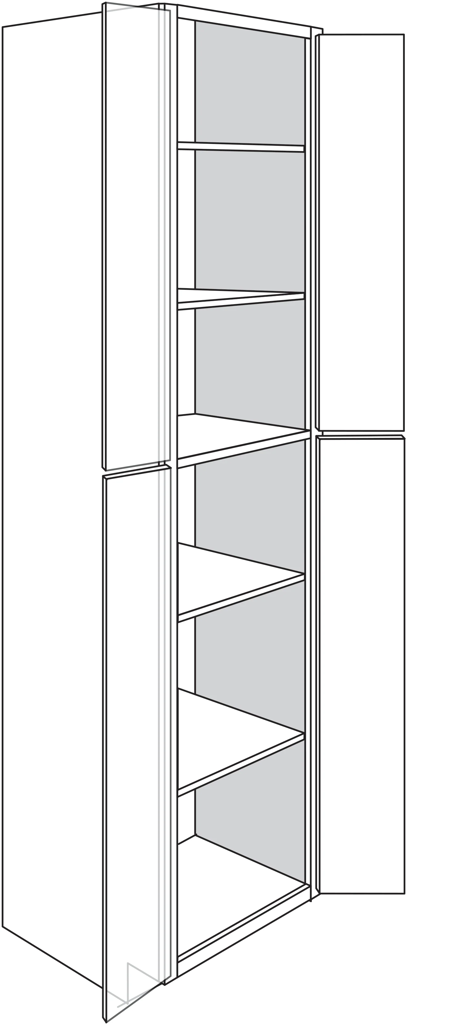 Pantry Cabinet 30 W X 93 H X 24 D – Denali Paint by Legend