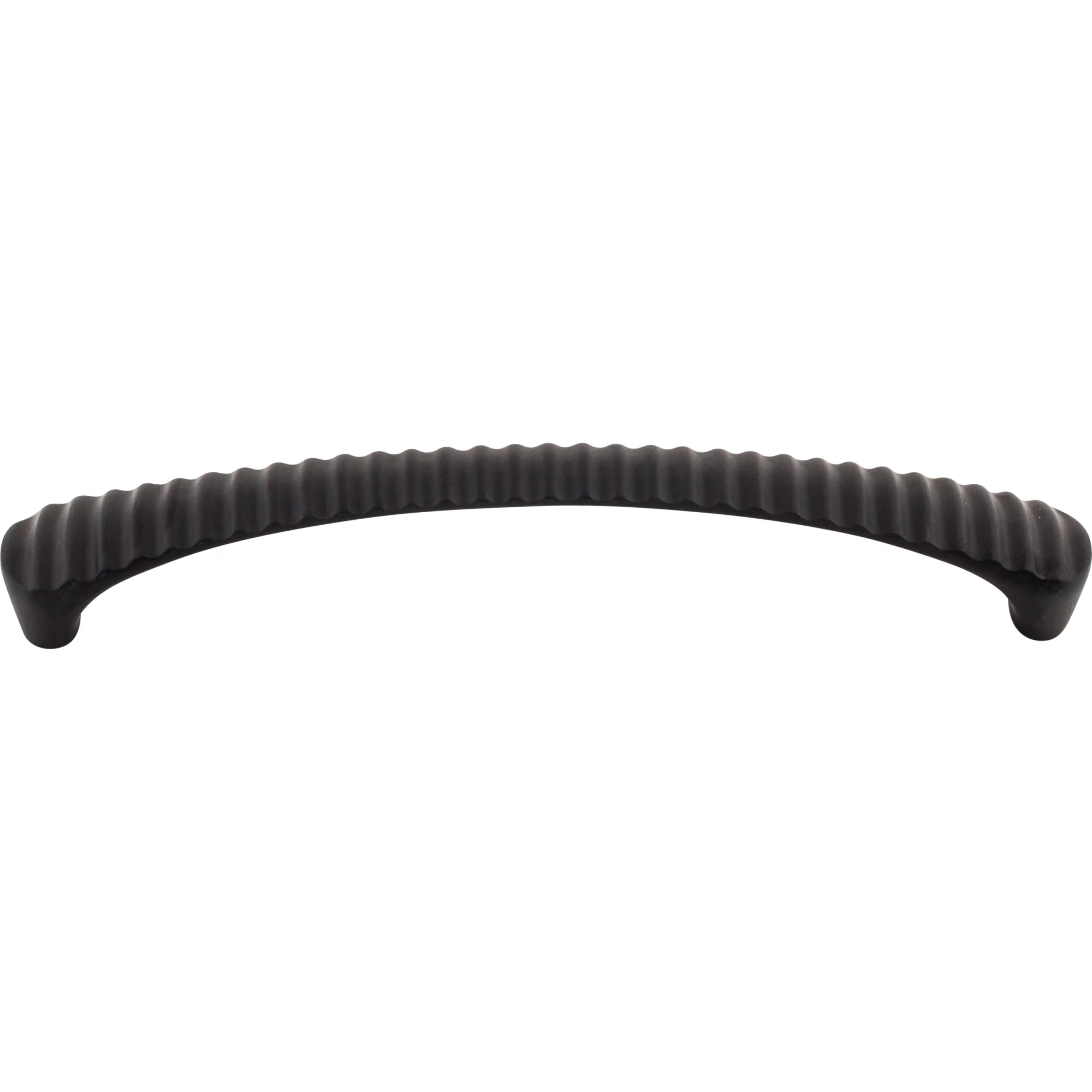 Top Knobs Nouveau Groved Pull Flat Black 6-5/16″ Center to Center