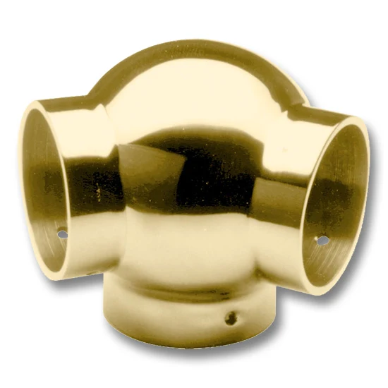 135 Degree Ball Side Outlet Elbow Polished Brass
