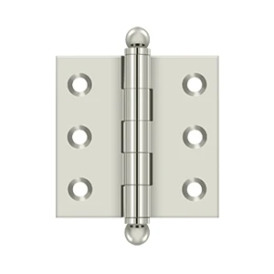 Deltana 2″ x 2″ Hinge With Ball Tips, Polished Nickel