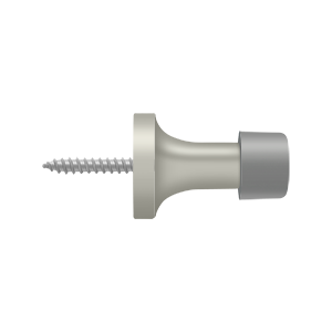 Deltana 1-1/2″ Baseboard Door Bumper Solid Brass, Satin Nickel