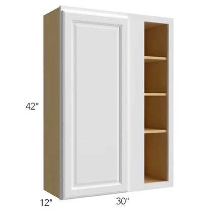 Wall Blind Corner 24 W X 42 H X 12 D (installs at 24-27 wide) – Hallmark Frost by Fabuwood