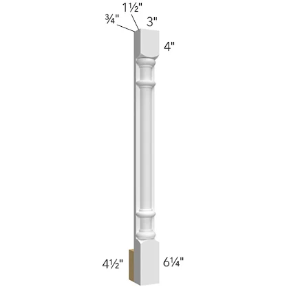 Pilaster 3 W X 36-1/2 H X 1-1/2 D- Hallmark Frost by Fabuwood