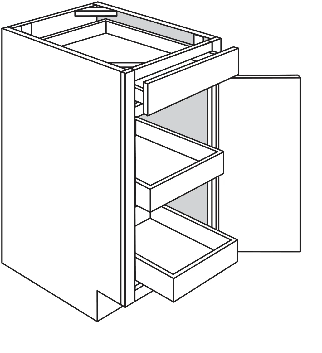 Base Cabinet Single Door w/ Rollout 24 W X 34-1/2 H X 24 D – Rainier Paint by Legend