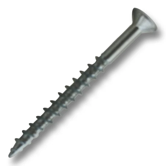 #8 Screw Flat Head With Nibs Combo Drive Coarse Thread Type 17 Point 2" Zinc, Multiples of 100