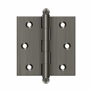 Deltana 2-1/2″ x 2-1/2″ Hinge With Ball Tips, Antique Nickel