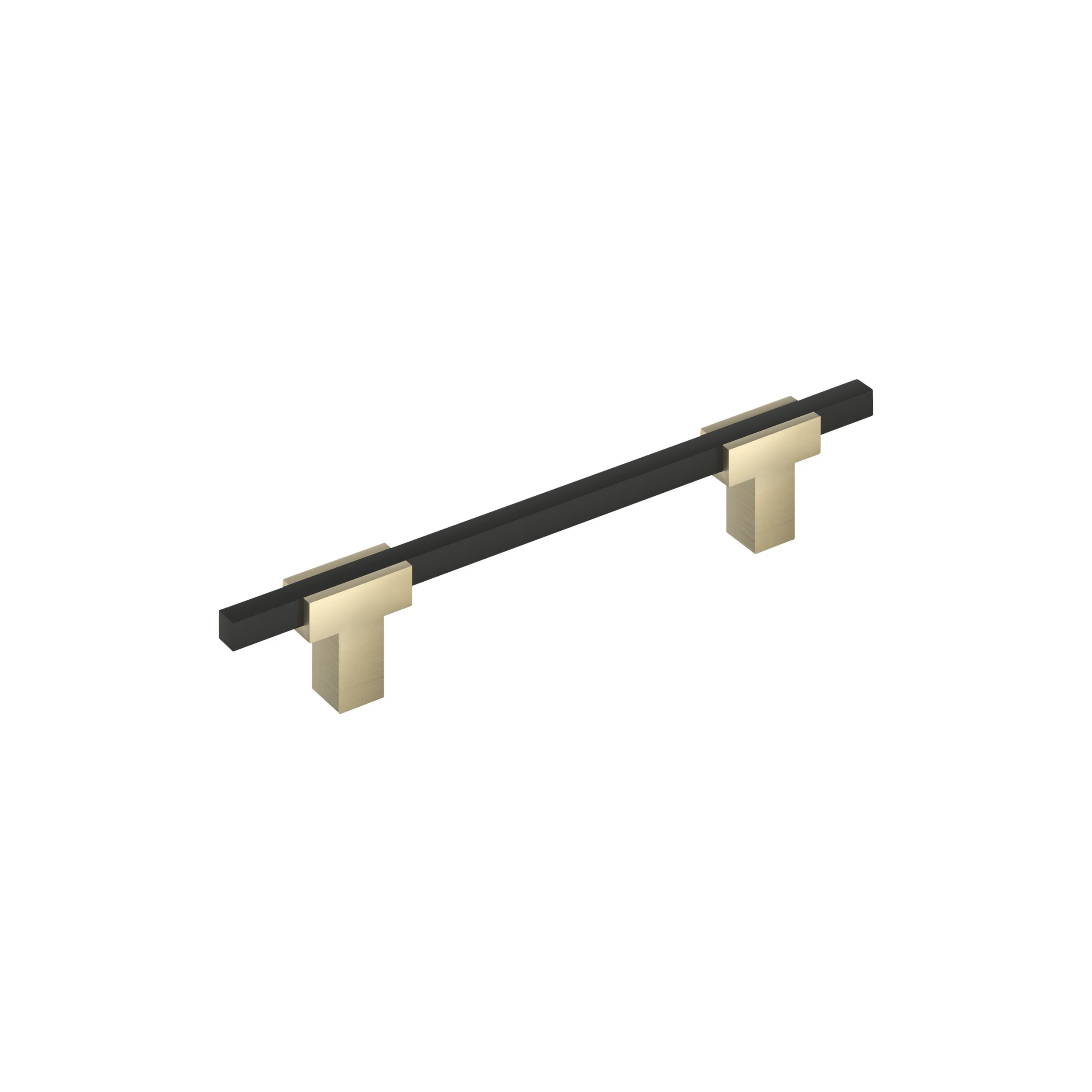Amerock Urbanite Pull Golden Champagne/Matte Black 5-1/16″ Center to Center