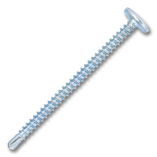#10 Power Head Sheet Metal Screws Square Drive With Nibs Zinc Finish