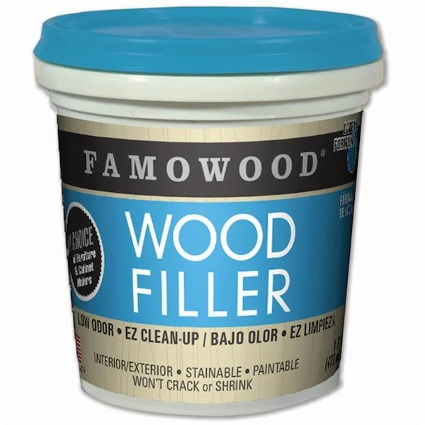 Famowood Wood Putty Water Based, Walnut, Pint