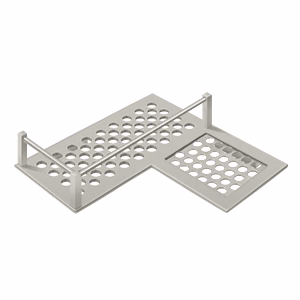 Deltana 9″ Bathroom Basket Heavy Duty Satin Nickel Right Corner