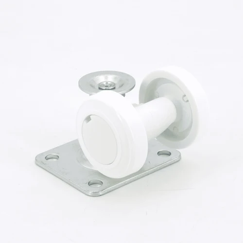 Sugatsune Parts Separable Steel Plate Mounted Caster With Glide  White M12