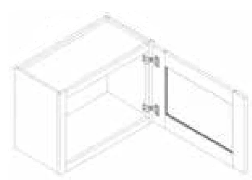 Wall Cabinet w/ Glass Door 12 W X 12 H X 12 D – Contemporary by TA Cabinetry