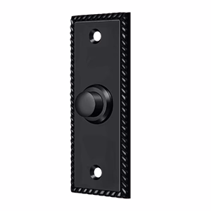 Deltana Bell Button Rectangular Dimensions 3-1/3″ x 1-1/3″ Black Rope Style